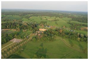 Adventure Balloons over the Duke of Wellington's house at Stratfield Saye.