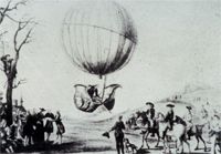 Professor Charles in his gas balloon.