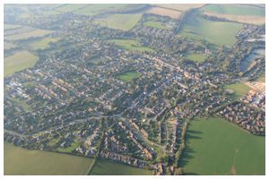 Ballooning over Overton Village