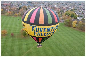 Taking off by balloon from Oxford