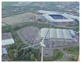 READING WIND TURBINE AND THE MADJESKI STADIUM FROM A HOT AIR BALLOON BASKET
