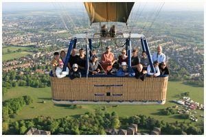 Hot air balloon flight take off from South Park Oxford