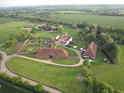 Typical aerial view at Cressing Temple on Essex Balloon Rides